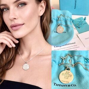 Tiffany & Co. Silver “GO WOMEN 2018”Medallion Necklace